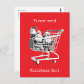 Carte postale de Noël avec le Père Noël dans un pa (Devant / Derrière)