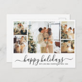 Carte postale de Noël avec photo élégante (Devant / Derrière)