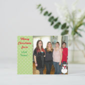 Carte postale de Noël avec Snowman (Debout devant)