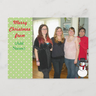 Carte postale de Noël avec Snowman
