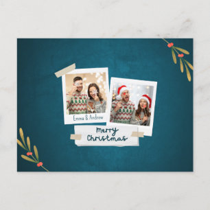 Carte postale de Noël avec voeux