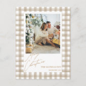 Carte postale de Noël Beige Photo (Devant)