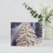 Carte postale de Noël blanc (Debout devant)