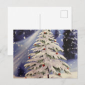 Carte postale de Noël blanc (Devant / Derrière)
