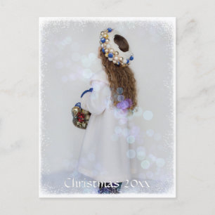 Carte postale de Noël bleu