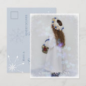Carte postale de Noël bleu (Devant / Derrière)