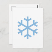 Carte postale de Noël Blue Snowflake (Devant / Derrière)