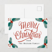 Carte postale de Noël, Bonne carte de vacances (Devant / Derrière)