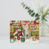 Carte postale de Noël Breezy - Chat / Kitten (Debout devant)