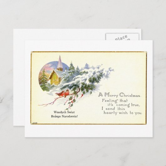 Carte postale de Noël (CA 1920) (Devant / Derrière)