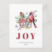 Carte postale de Noël Cardinal Bird (Devant)