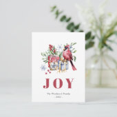 Carte postale de Noël Cardinal Bird (Debout devant)