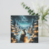 Carte postale de Noël carré magique (Debout devant)