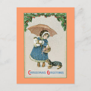 Carte postale de Noël : Carte postale de Noël Vint