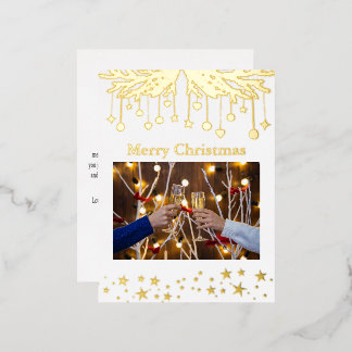 Carte postale de Noël, carte postale Foil