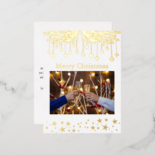 Carte postale de Noël, carte postale Foil (Recto/Verso)