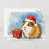 Carte postale de Noël Cavia Cavia Cavia (Devant / Derrière)