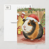 Carte postale de Noël Cavia Cavia Cavia (Devant / Derrière)