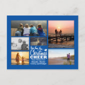 Carte postale de Noël Cheer Blue Holiday (Devant)