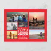 Carte postale de Noël Cheer Red Holiday (Devant)