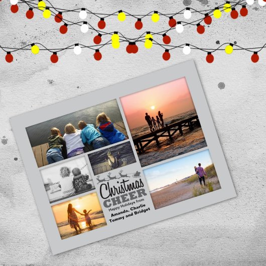 Carte postale de Noël Cheval Silver Holiday