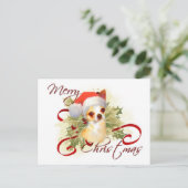 Carte postale de Noël Chihuahua (Debout devant)