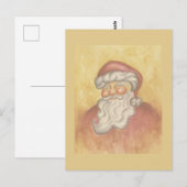 Carte postale de Noël classique du Père Noël (Devant / Derrière)
