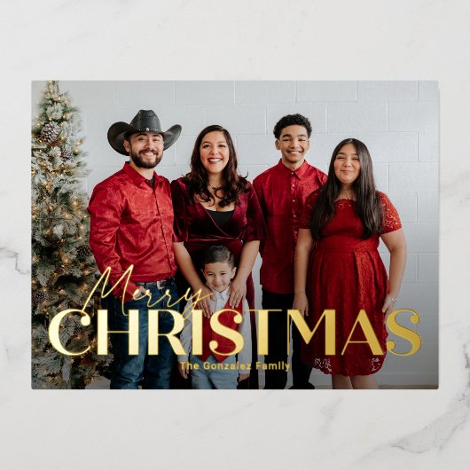 Carte postale de Noël classique en gras (Recto)