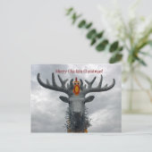 Carte postale de Noël cool Joyeux Poulet ! (Debout devant)