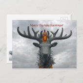 Carte postale de Noël cool Joyeux Poulet ! (Devant / Derrière)