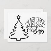 Carte postale de Noël - couleur et envoyer (Devant / Derrière)