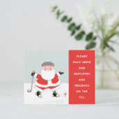 Carte postale de Noël créative pour le golf (Debout devant)