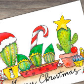Carte postale de Noël de Cactus par Nicole Janes