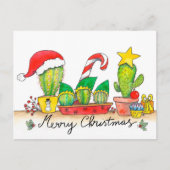 Carte postale de Noël de Cactus par Nicole Janes (Devant)