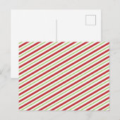 Carte postale de Noël de Candy Stripe (Devant / Derrière)