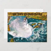 Carte postale de Noël de chutes du Niagara (Devant / Derrière)