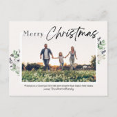 Carte postale de Noël de famille moderne (Devant)