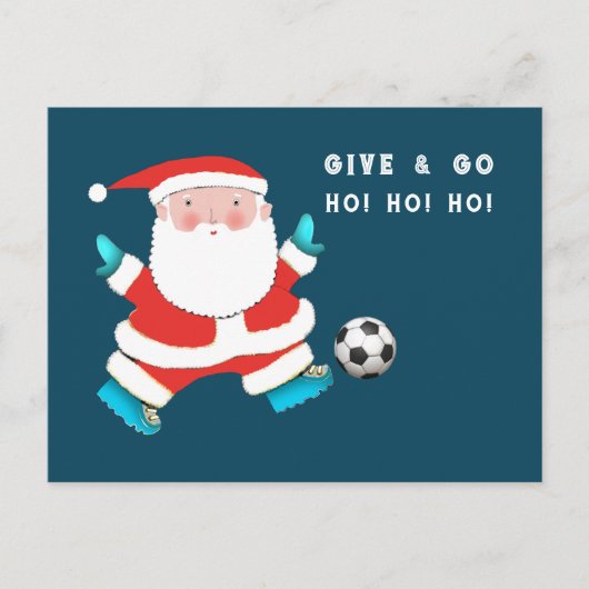 Carte postale de Noël de football (Devant)