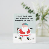 Carte postale de Noël de golf (Debout devant)