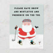 Carte postale de Noël de golf (Devant)