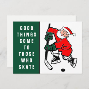 Carte postale de Noël de Hockey Funky