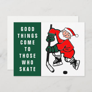 Carte postale de Noël de Hockey Funky
