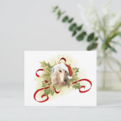 Carte postale de Noël de Hound Afghan (Debout devant)