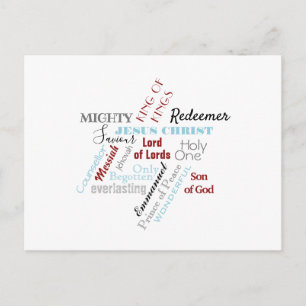Carte postale de Noël de Jésus