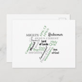 Carte postale de Noël de Jésus (Devant / Derrière)