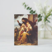 Carte postale de Noël de Jésus et des enfants (Debout devant)