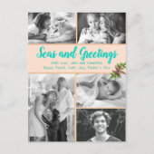 Carte postale de Noël de la famille côtière (Devant)