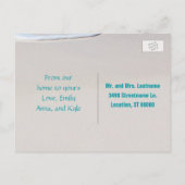 Carte postale de Noël de la mer et des salutations (Dos)