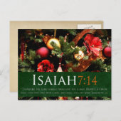 Carte postale de Noël de la Nativité religieuse (Devant / Derrière)