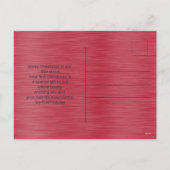 Carte postale de Noël de la première nièce de bébé (Dos)